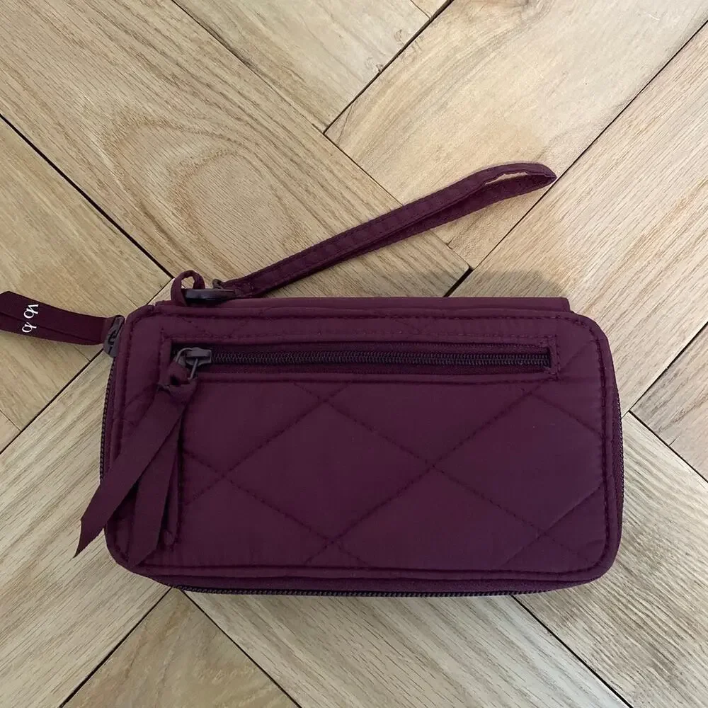 New Vera Bradley Quilted Phone Wristlet Fig $99 MSRP